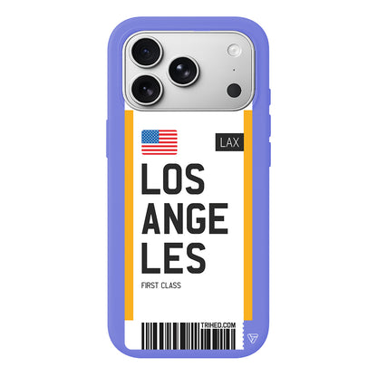 Los Angeles Bileti Lansman Model İçi Kadife Silikon Telefon Kılıfı