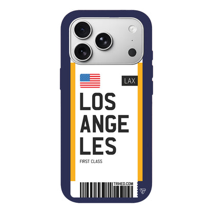 Los Angeles Bileti Lansman Model İçi Kadife Silikon Telefon Kılıfı