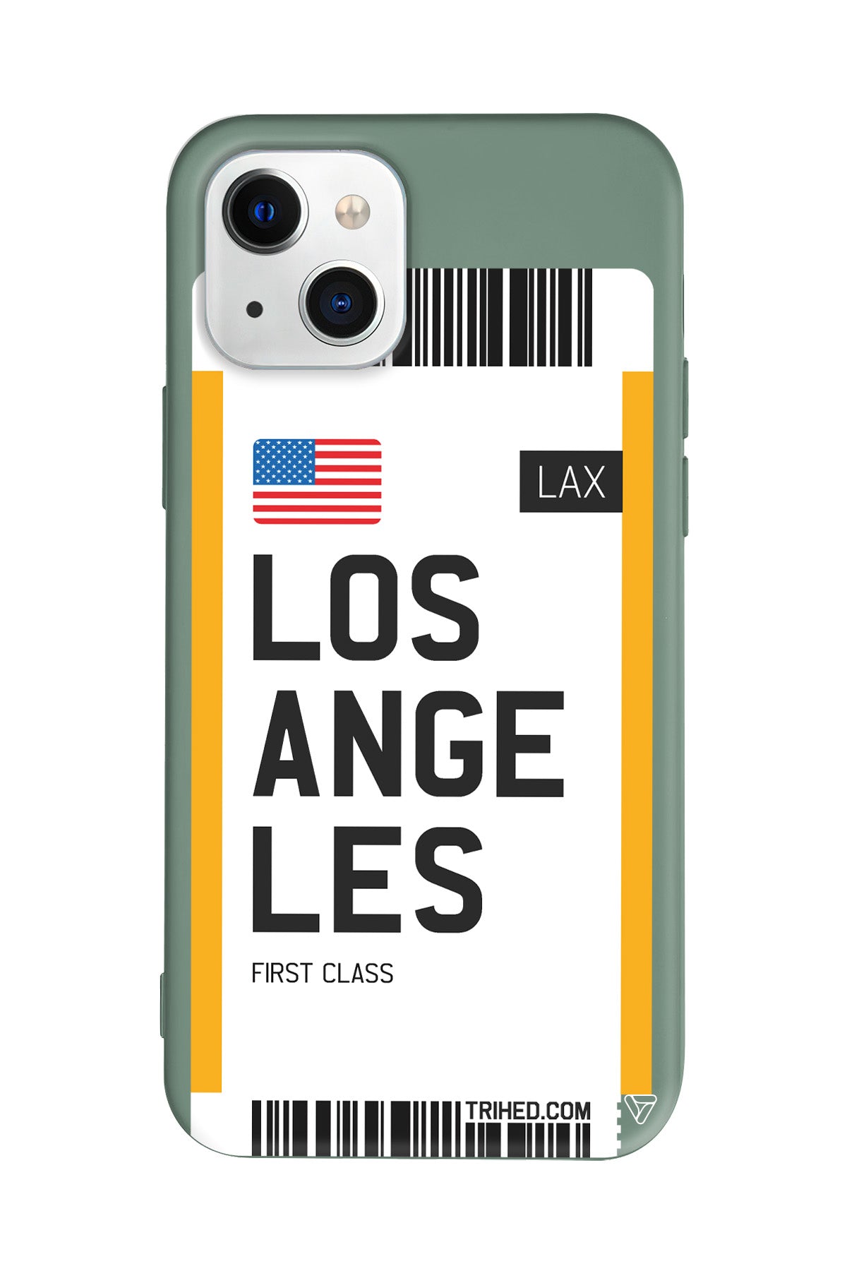 Los Angeles Bileti Lansman Model İçi Kadife Silikon Telefon Kılıfı