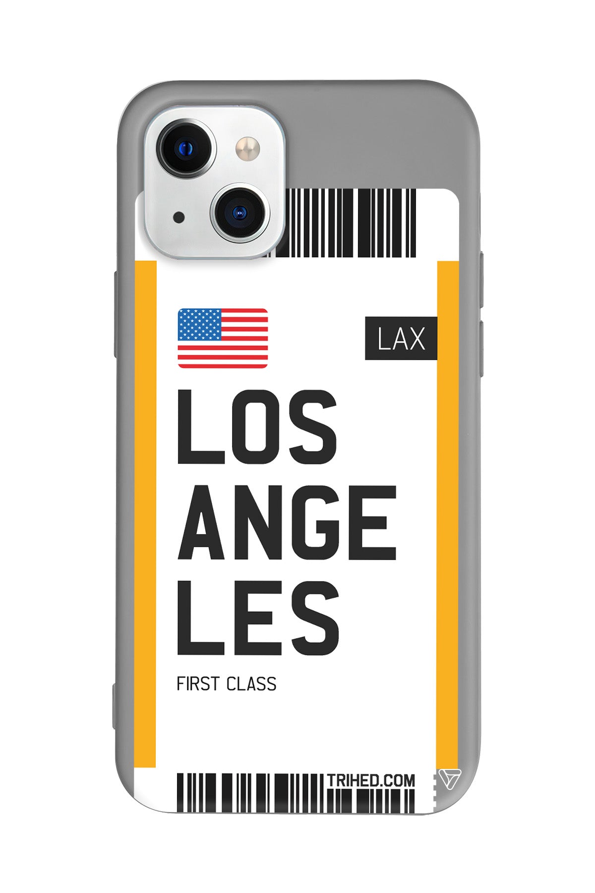 Los Angeles Bileti Lansman Model İçi Kadife Silikon Telefon Kılıfı