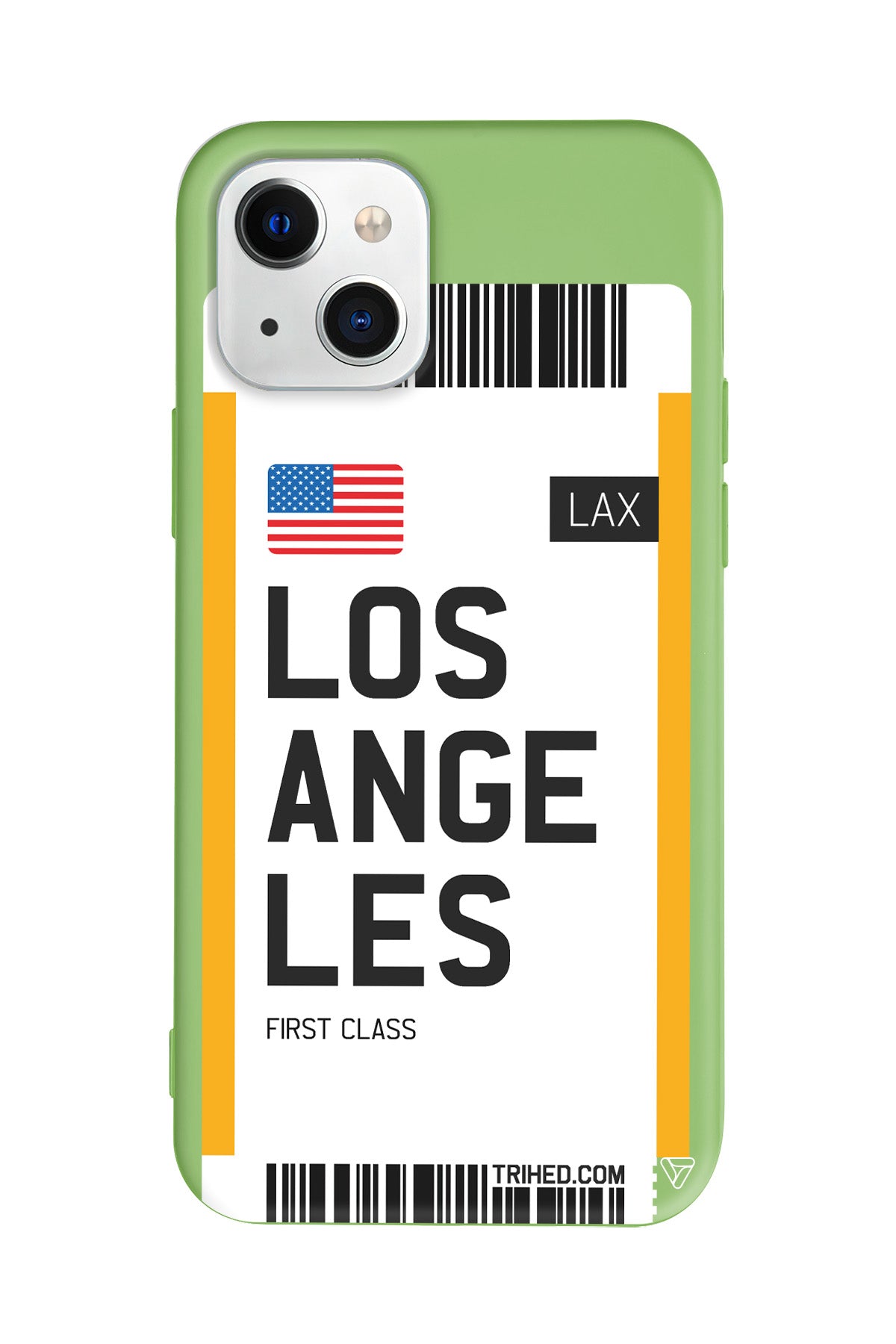 Los Angeles Bileti Lansman Model İçi Kadife Silikon Telefon Kılıfı