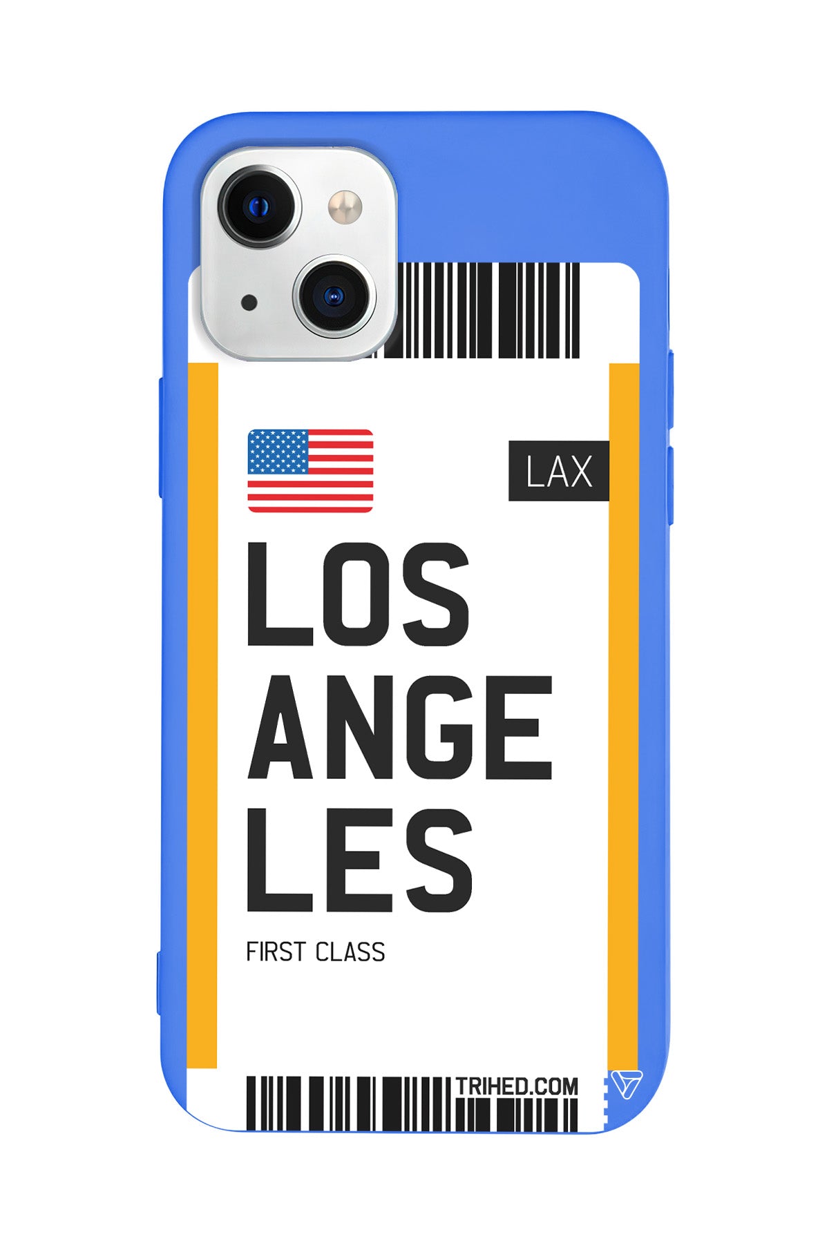 Los Angeles Bileti Lansman Model İçi Kadife Silikon Telefon Kılıfı