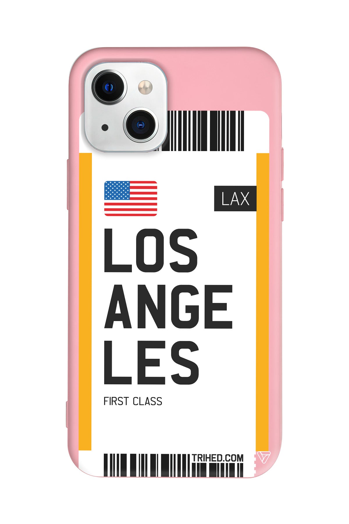 Los Angeles Bileti Lansman Model İçi Kadife Silikon Telefon Kılıfı