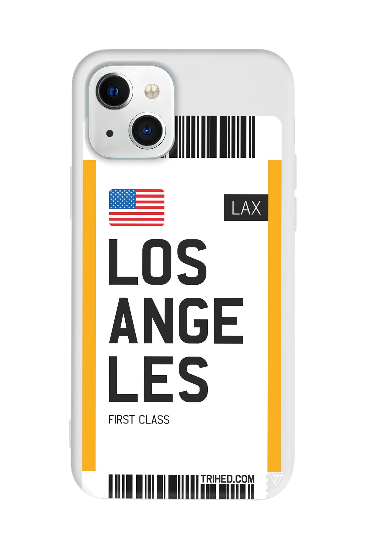 Los Angeles Bileti Lansman Model İçi Kadife Silikon Telefon Kılıfı