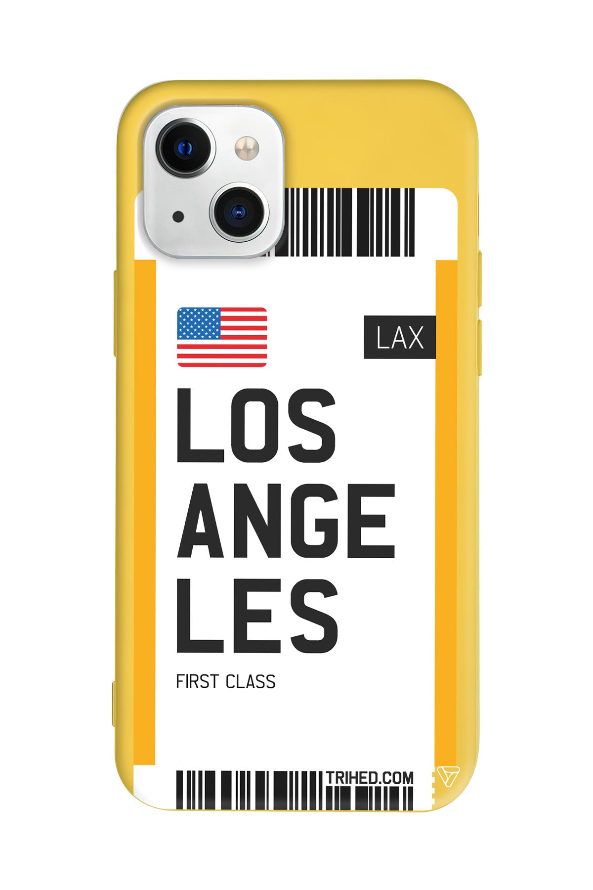 Los Angeles Bileti Lansman Model İçi Kadife Silikon Telefon Kılıfı