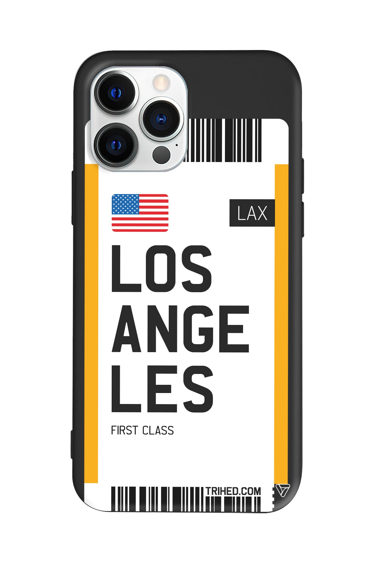 Los Angeles Bileti Lansman Model İçi Kadife Silikon Telefon Kılıfı