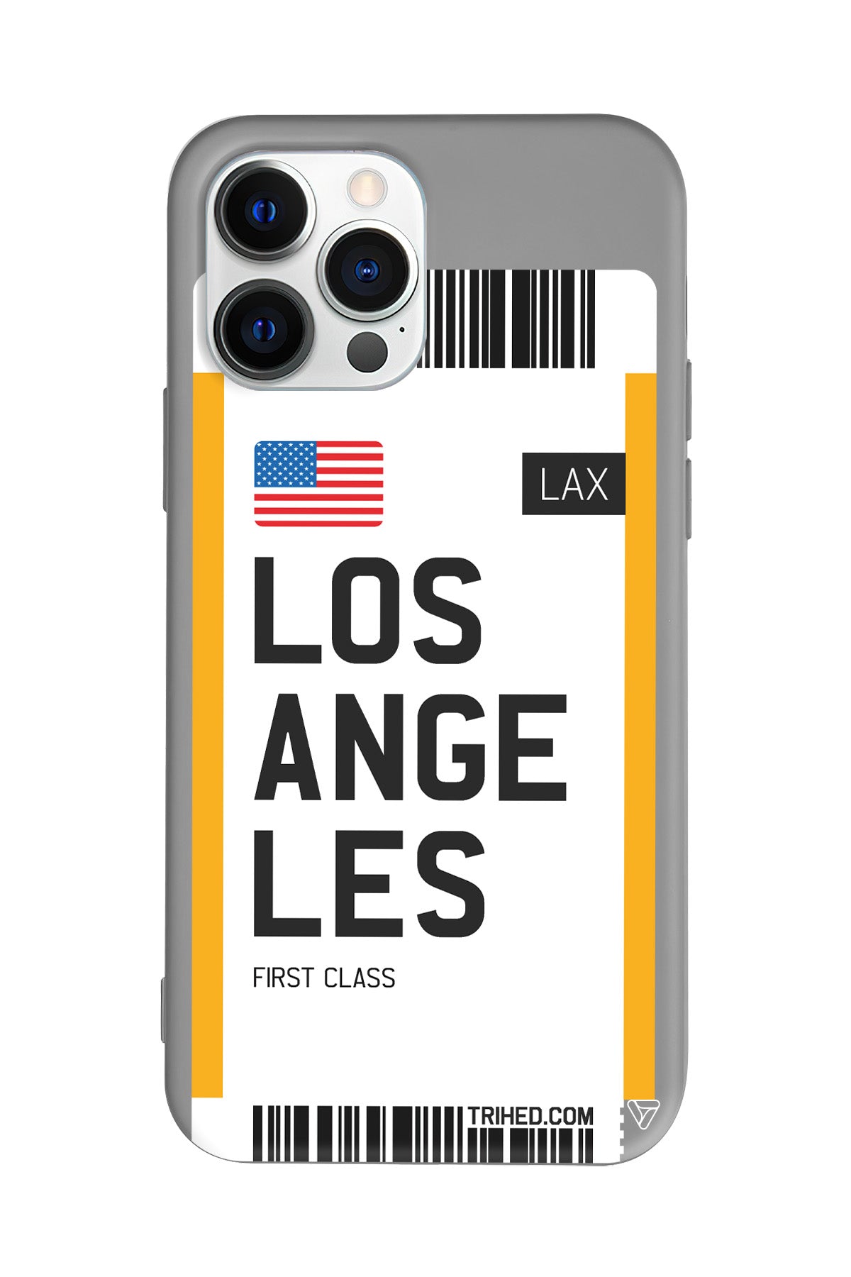 Los Angeles Bileti Lansman Model İçi Kadife Silikon Telefon Kılıfı