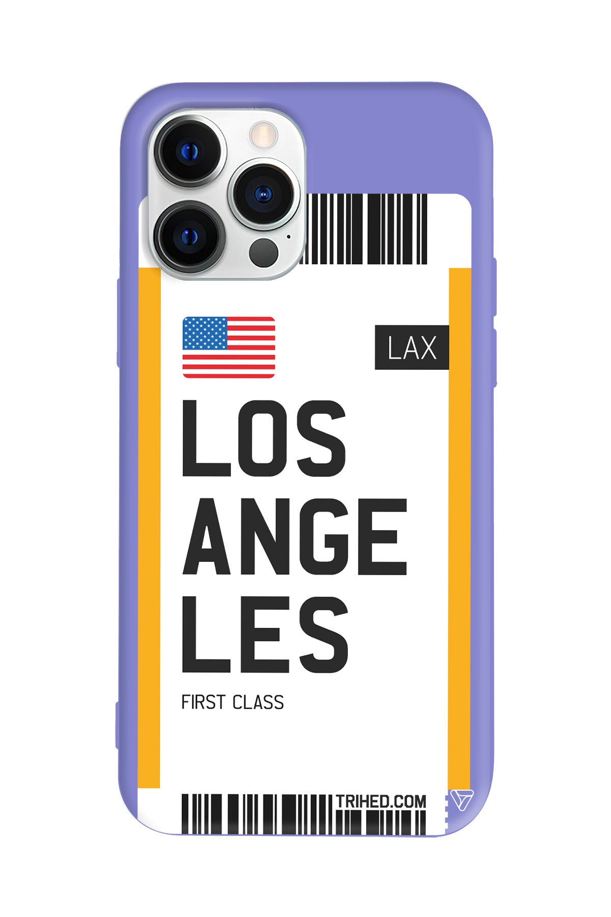 Los Angeles Bileti Lansman Model İçi Kadife Silikon Telefon Kılıfı