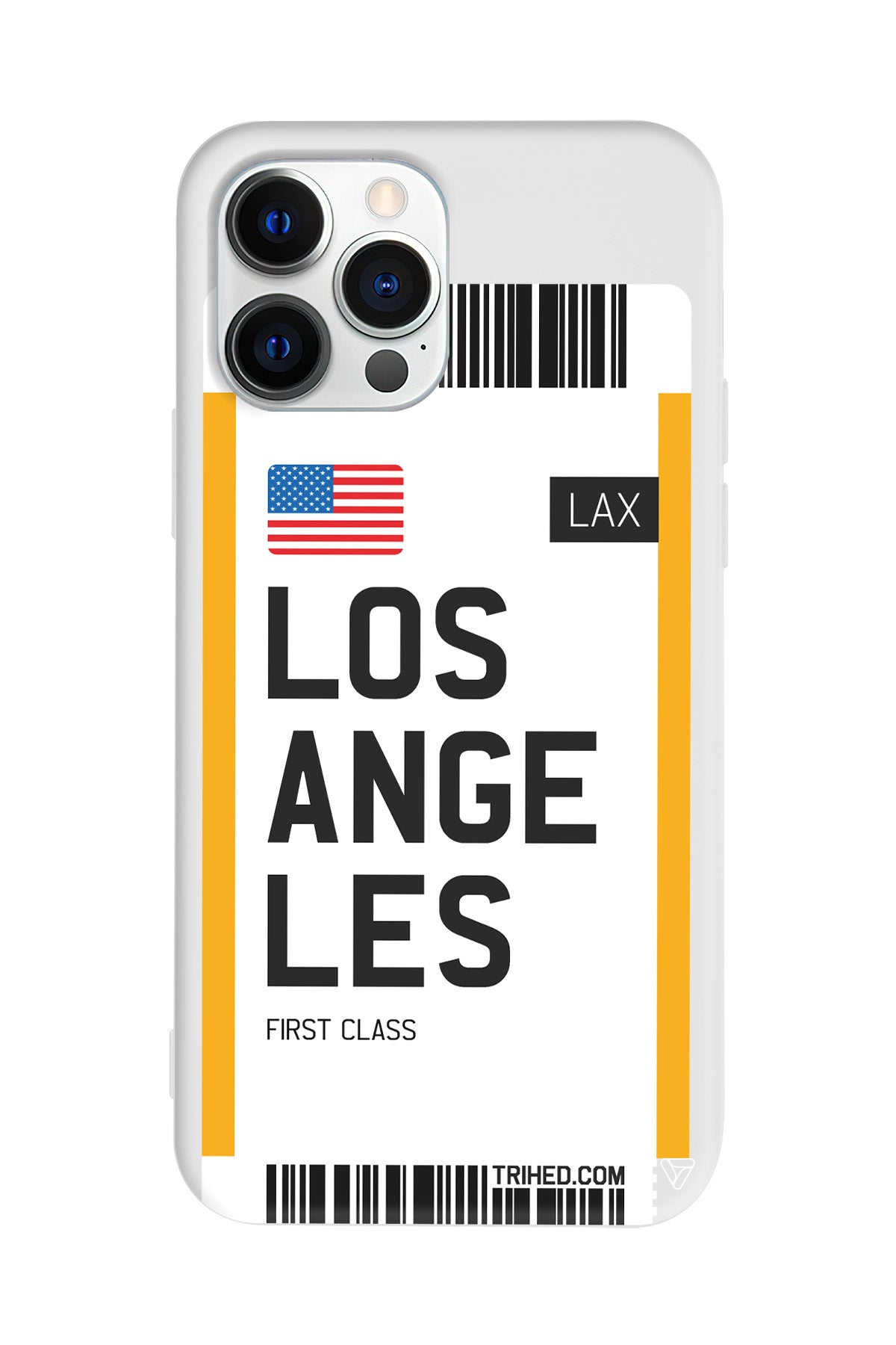 Los Angeles Bileti Lansman Model İçi Kadife Silikon Telefon Kılıfı