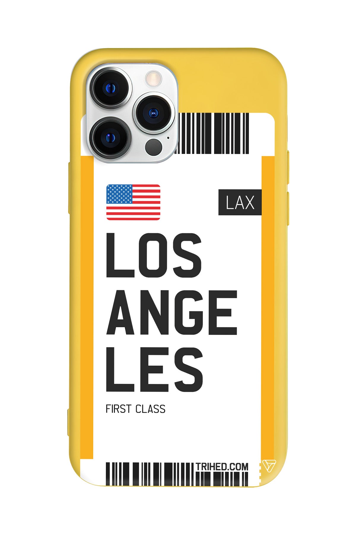 Los Angeles Bileti Lansman Model İçi Kadife Silikon Telefon Kılıfı