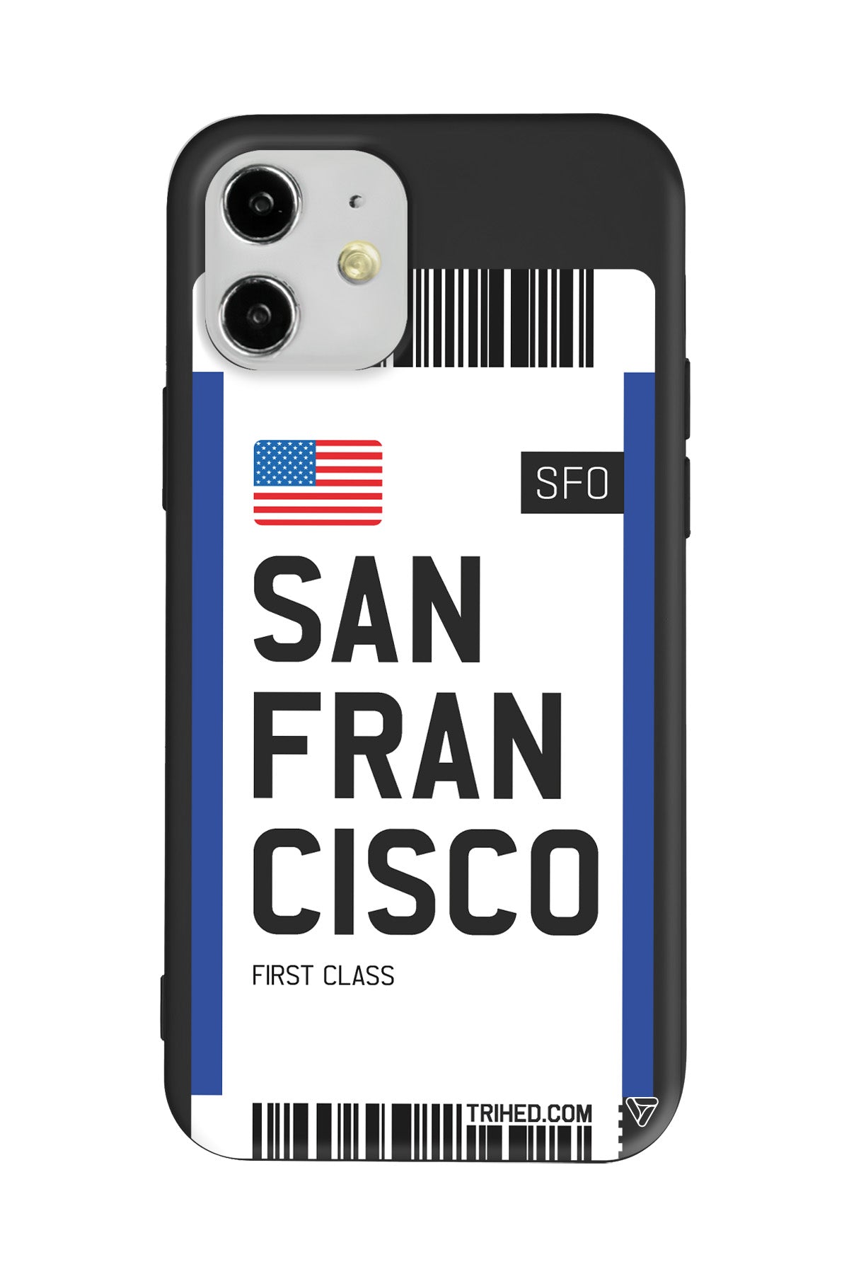 San Francisco Bileti Lansman Model İçi Kadife Silikon Telefon Kılıfı