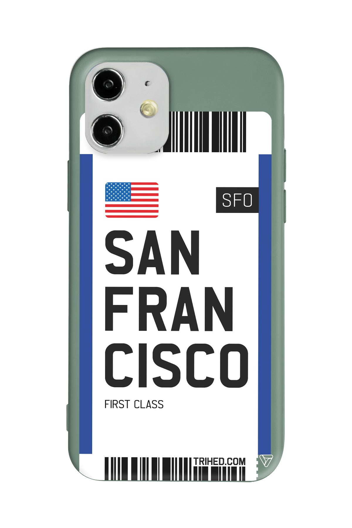 San Francisco Bileti Lansman Model İçi Kadife Silikon Telefon Kılıfı