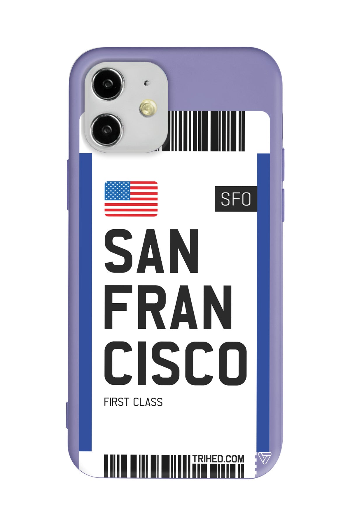 San Francisco Bileti Lansman Model İçi Kadife Silikon Telefon Kılıfı