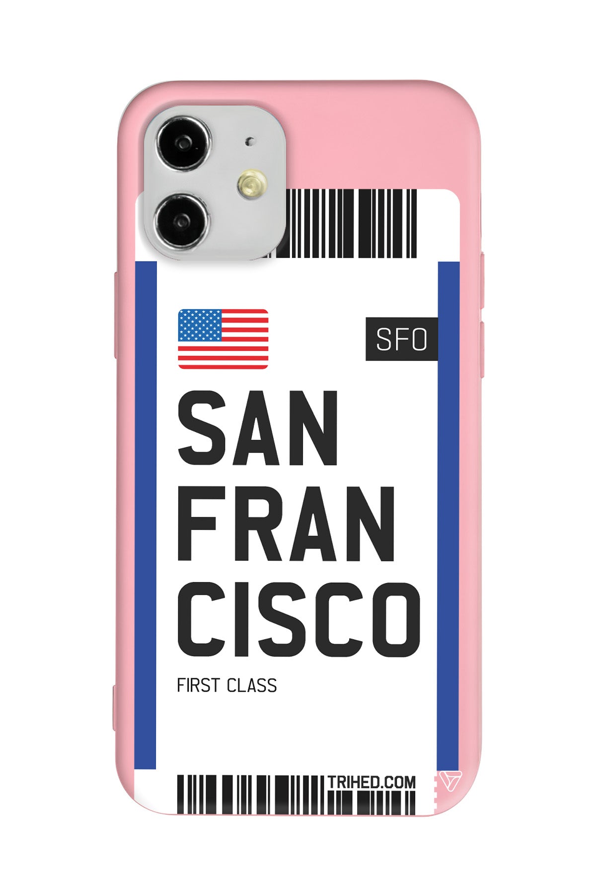 San Francisco Bileti Lansman Model İçi Kadife Silikon Telefon Kılıfı