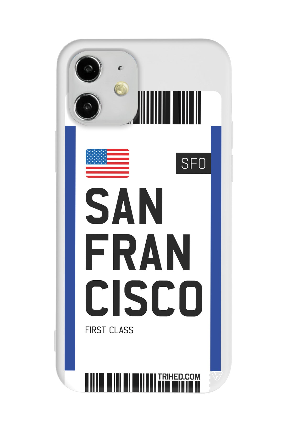 San Francisco Bileti Lansman Model İçi Kadife Silikon Telefon Kılıfı