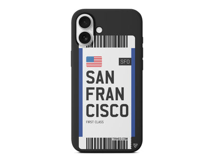 San Francisco Bileti Lansman Model İçi Kadife Silikon Telefon Kılıfı – Plus Serisine Özel
