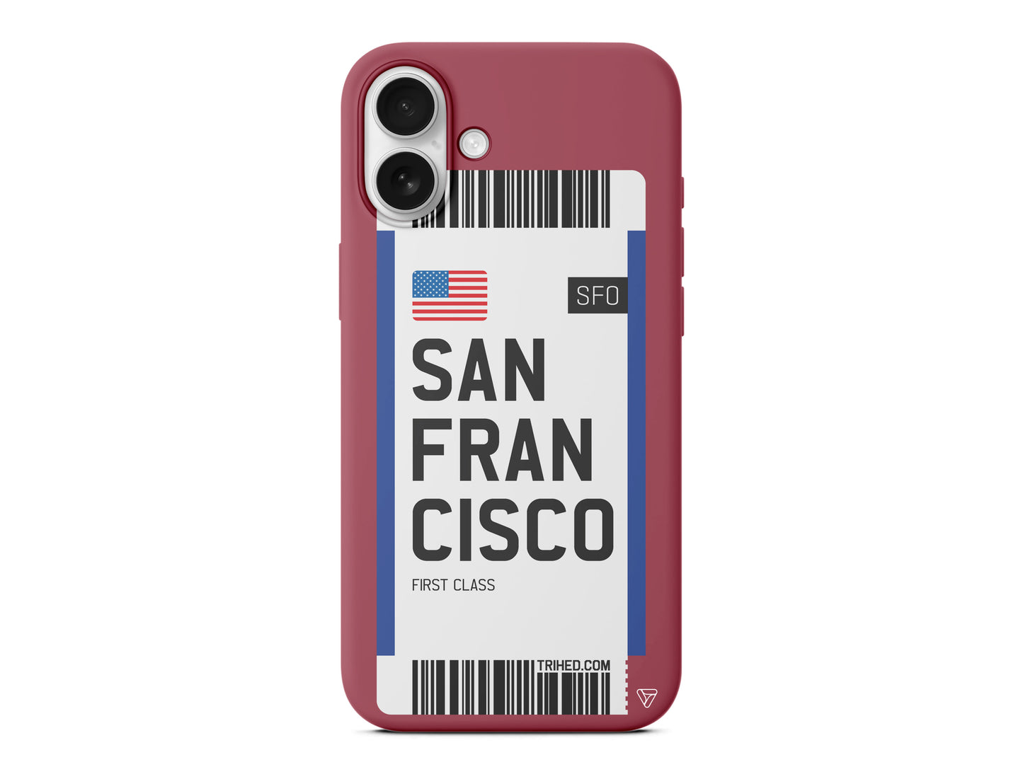 San Francisco Bileti Lansman Model İçi Kadife Silikon Telefon Kılıfı – Plus Serisine Özel