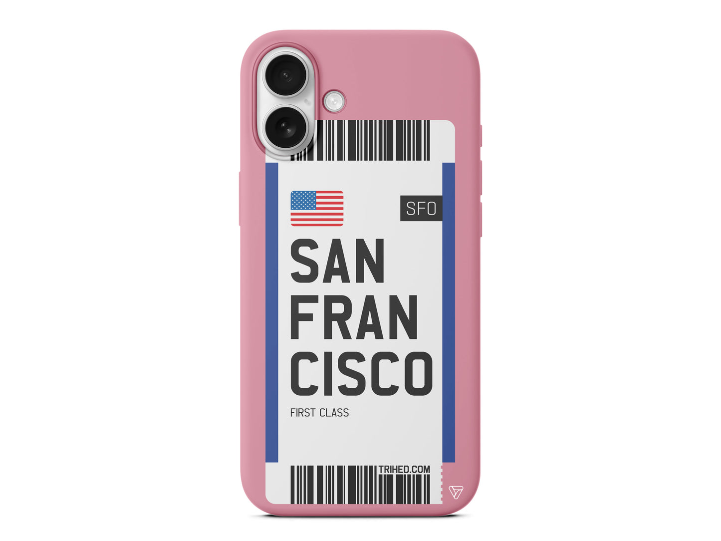 San Francisco Bileti Lansman Model İçi Kadife Silikon Telefon Kılıfı