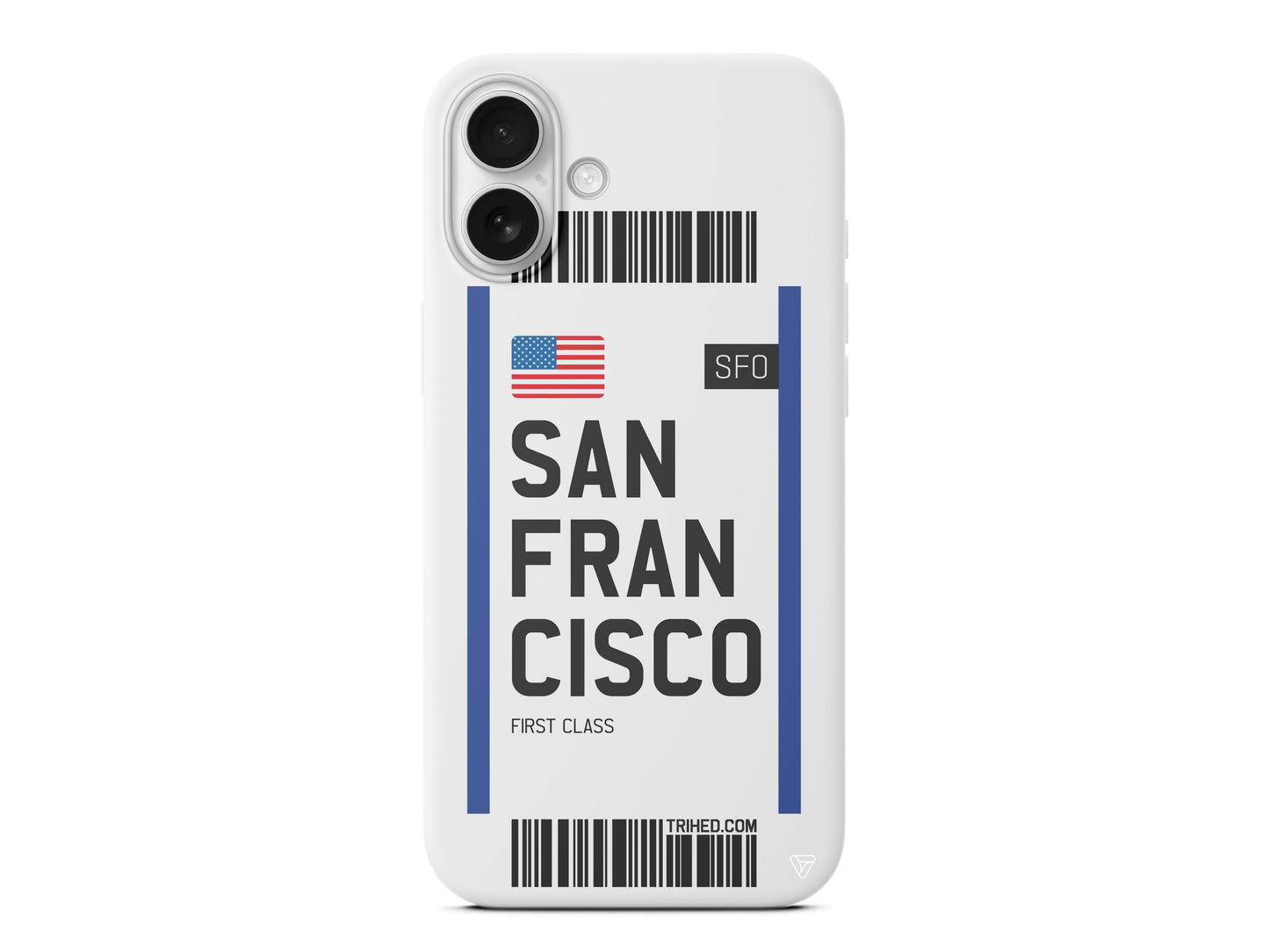 San Francisco Bileti Lansman Model İçi Kadife Silikon Telefon Kılıfı – Plus Serisine Özel