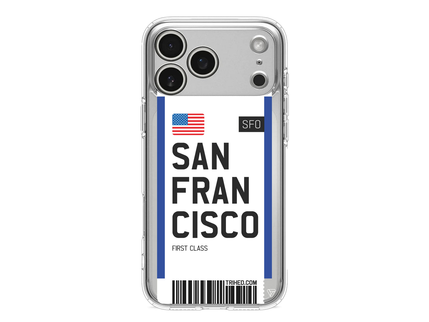 San Francisco Bileti Lansman Model İçi Kadife Silikon Telefon Kılıfı