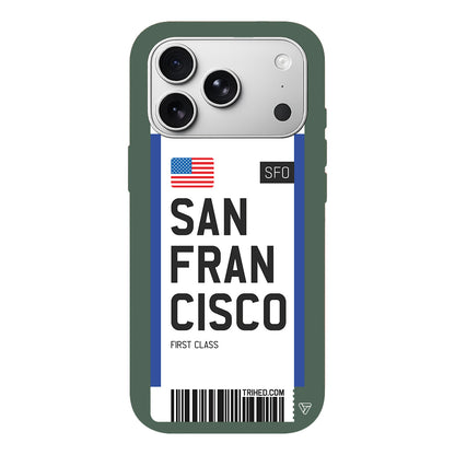 San Francisco Bileti Lansman Model İçi Kadife Silikon Telefon Kılıfı