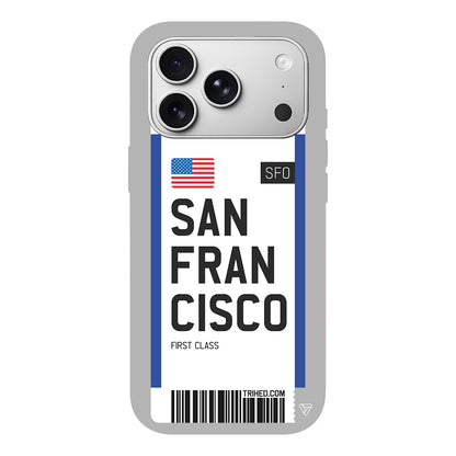 San Francisco Bileti Lansman Model İçi Kadife Silikon Telefon Kılıfı