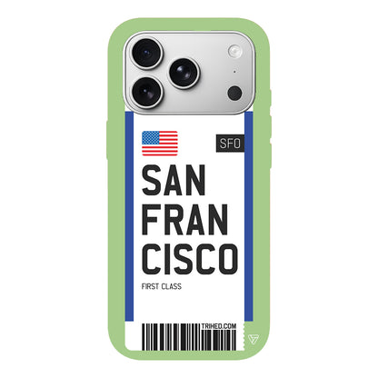 San Francisco Bileti Lansman Model İçi Kadife Silikon Telefon Kılıfı