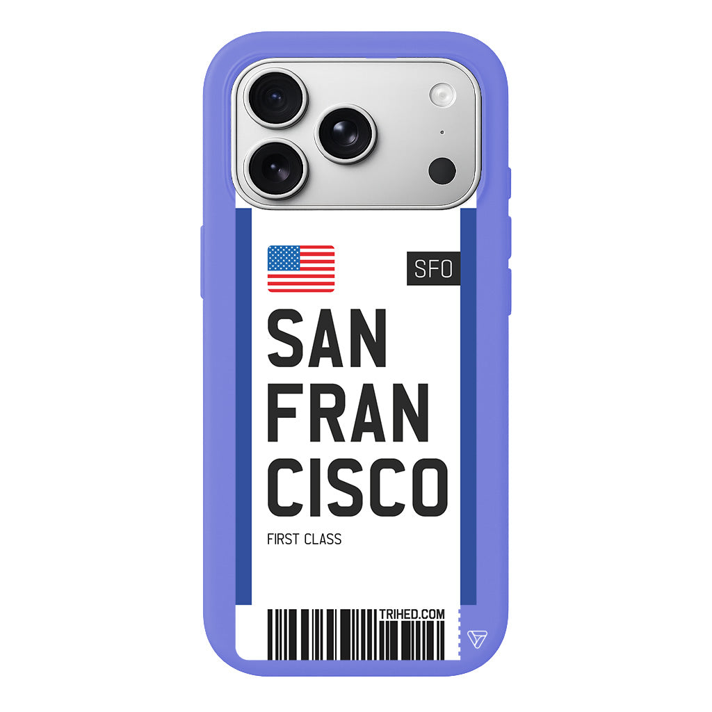 San Francisco Bileti Lansman Model İçi Kadife Silikon Telefon Kılıfı