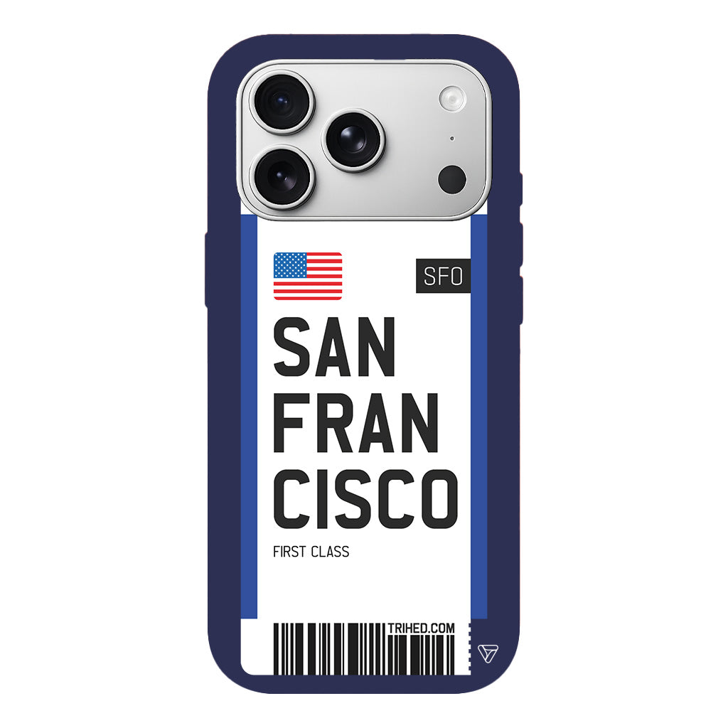 San Francisco Bileti Lansman Model İçi Kadife Silikon Telefon Kılıfı