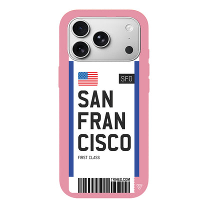 San Francisco Bileti Lansman Model İçi Kadife Silikon Telefon Kılıfı