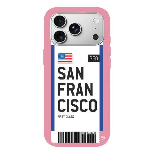 San Francisco Bileti Lansman Model İçi Kadife Silikon Telefon Kılıfı