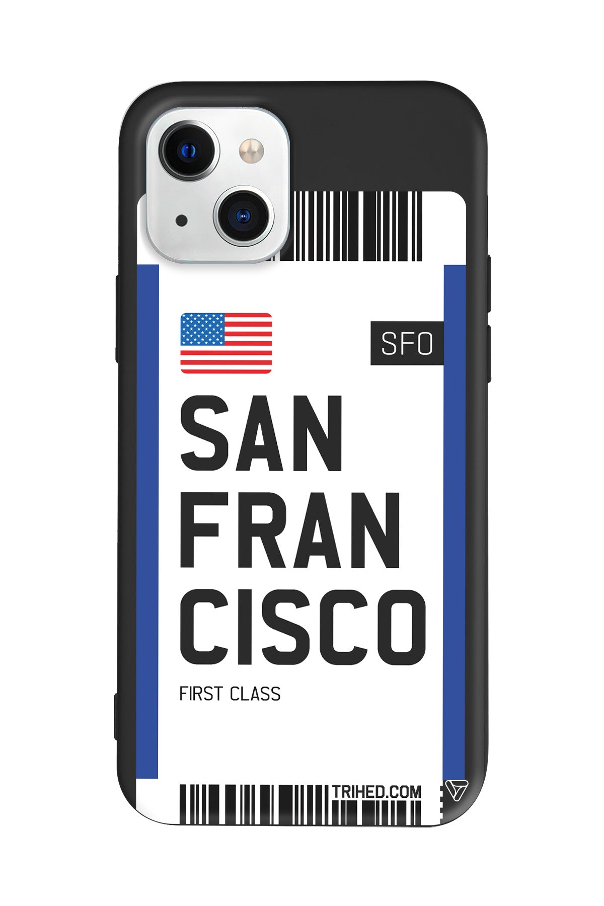 San Francisco Bileti Lansman Model İçi Kadife Silikon Telefon Kılıfı