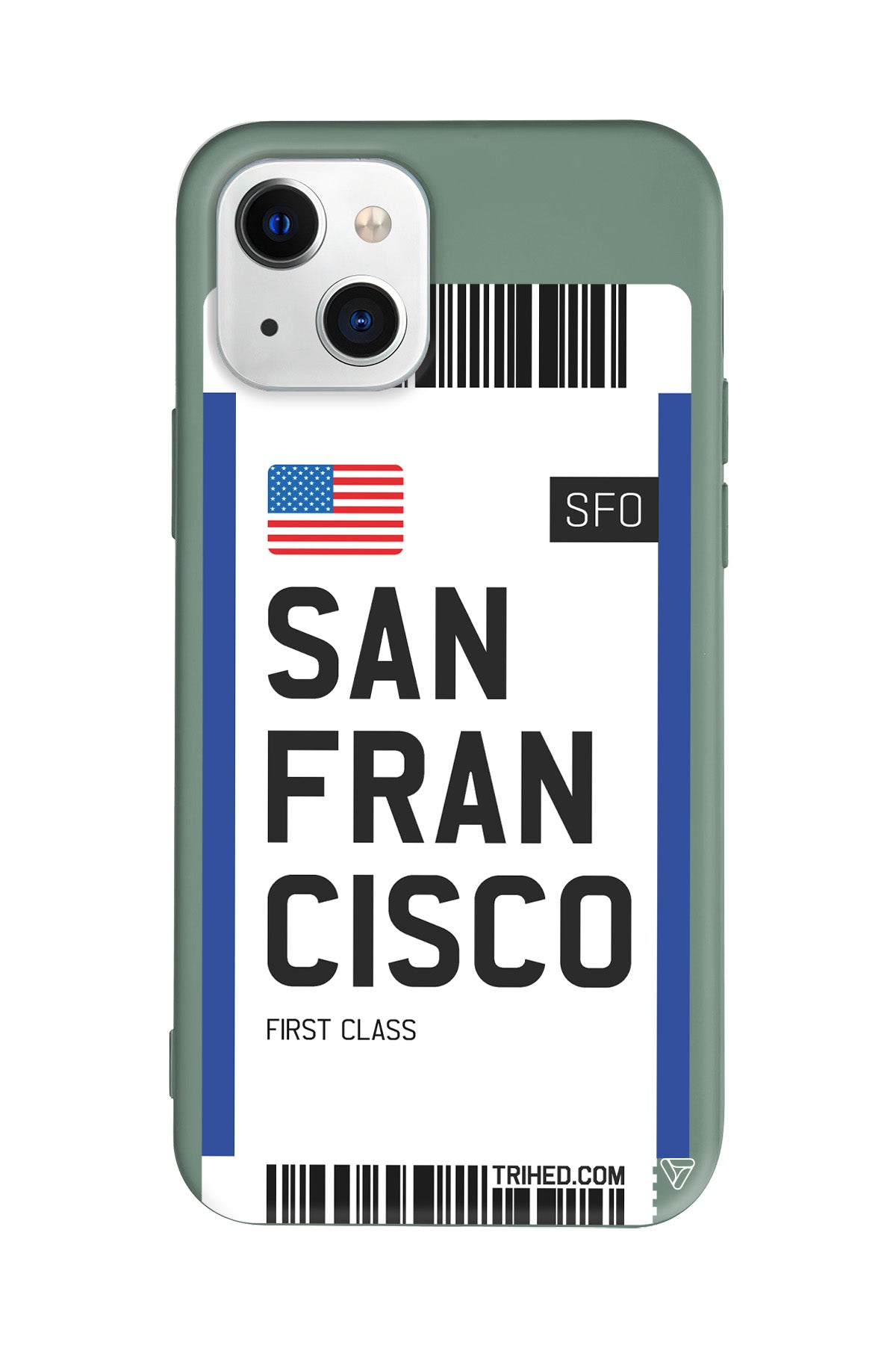 San Francisco Bileti Lansman Model İçi Kadife Silikon Telefon Kılıfı