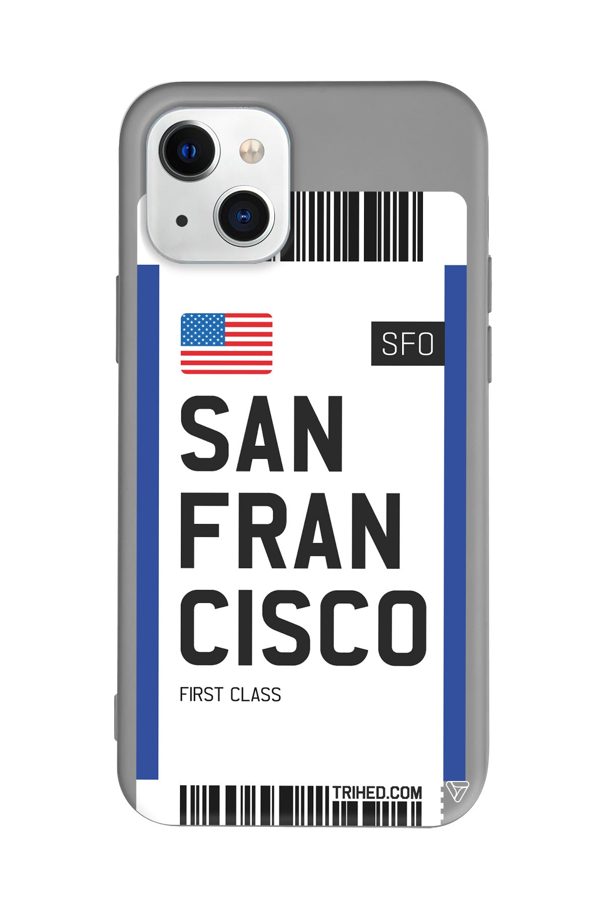 San Francisco Bileti Lansman Model İçi Kadife Silikon Telefon Kılıfı