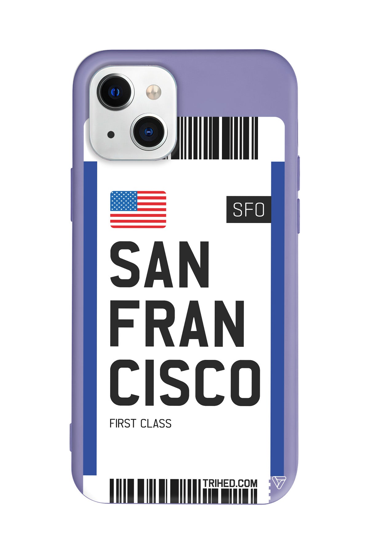 San Francisco Bileti Lansman Model İçi Kadife Silikon Telefon Kılıfı