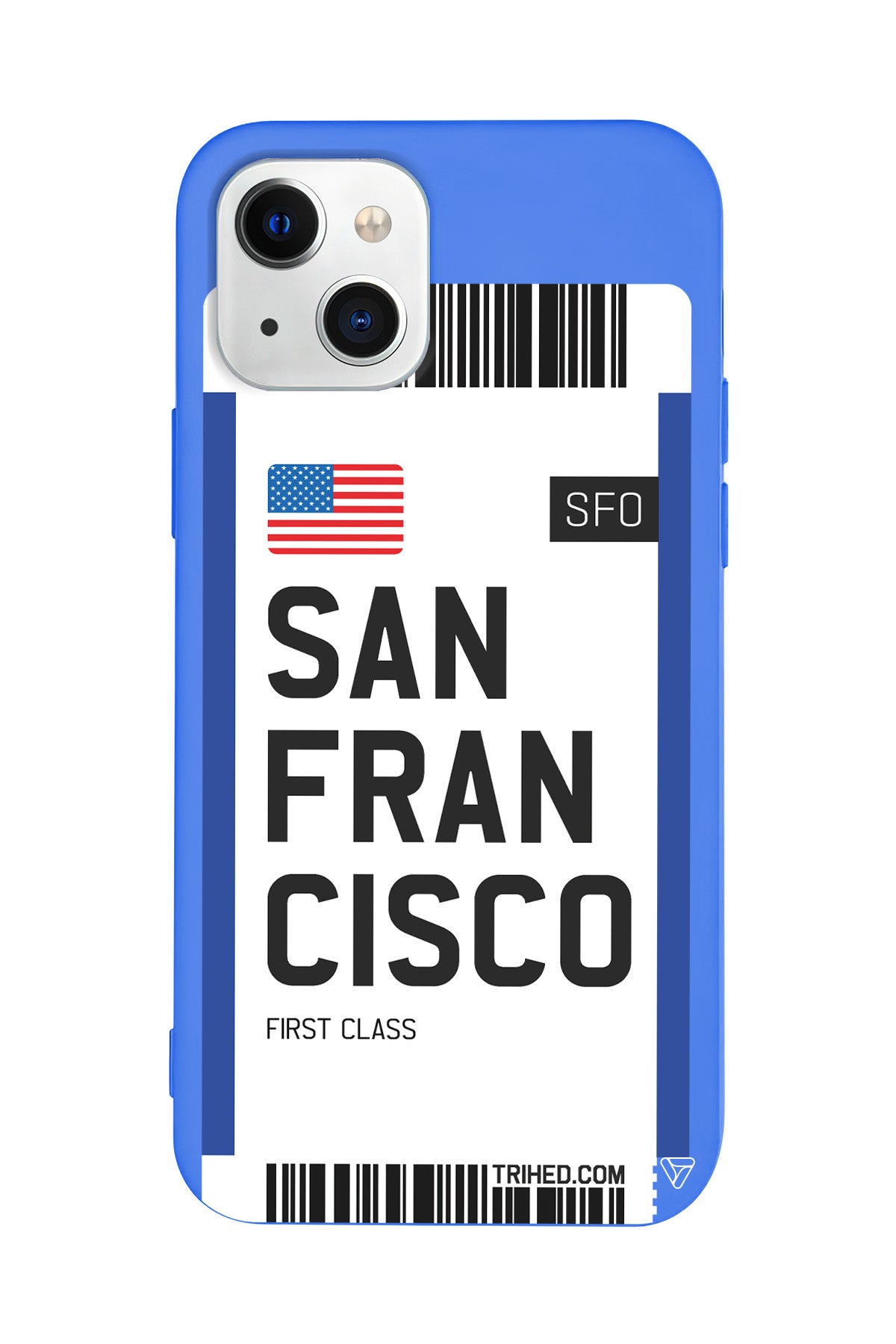 San Francisco Bileti Lansman Model İçi Kadife Silikon Telefon Kılıfı