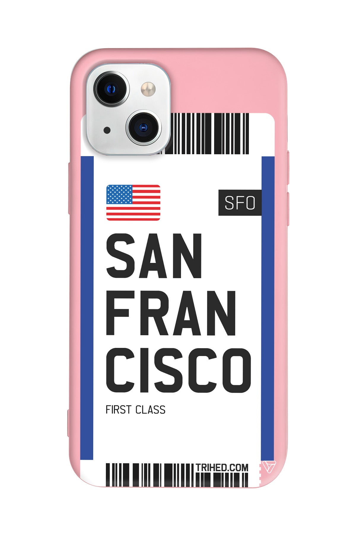 San Francisco Bileti Lansman Model İçi Kadife Silikon Telefon Kılıfı