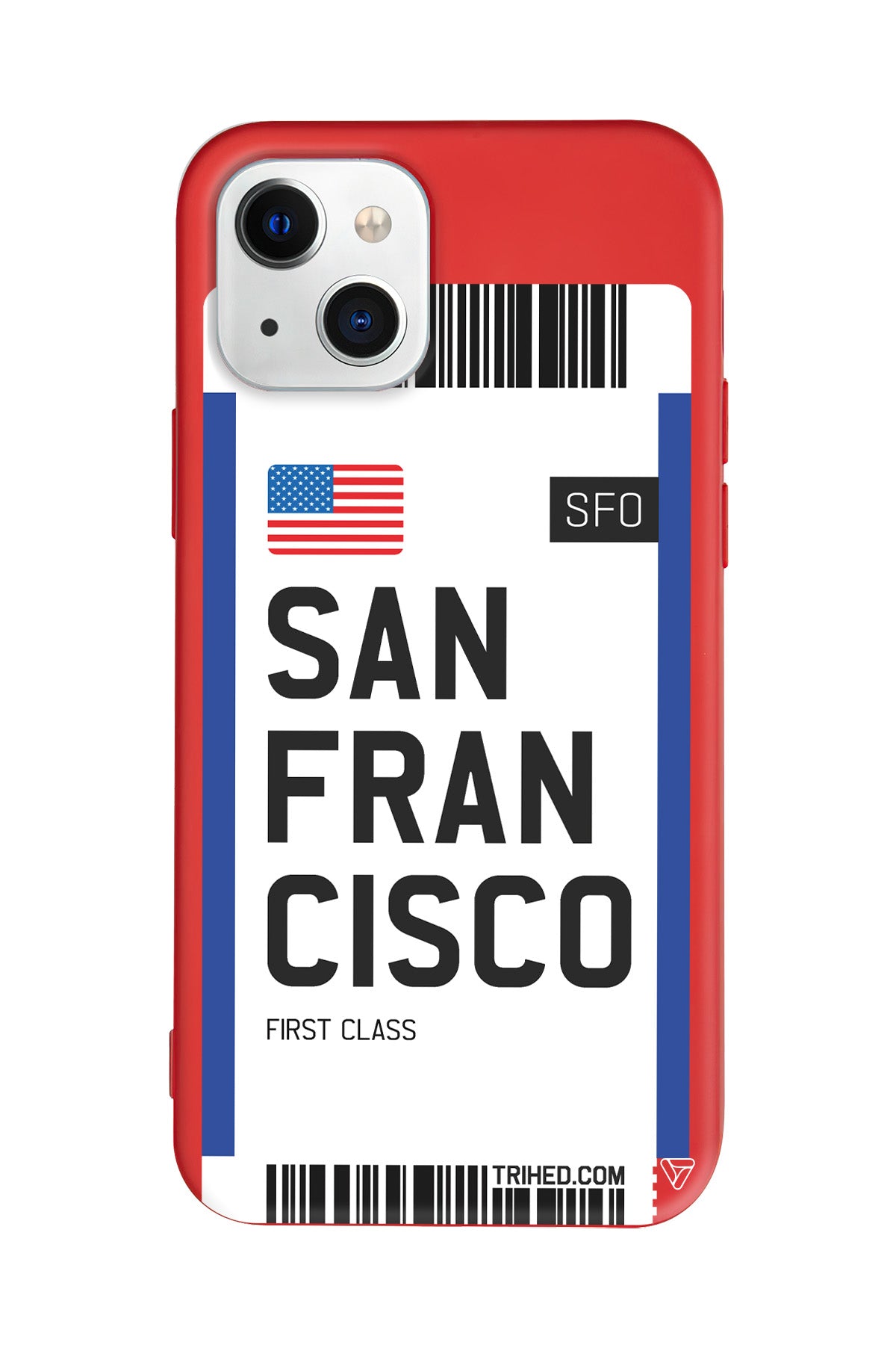 San Francisco Bileti Lansman Model İçi Kadife Silikon Telefon Kılıfı – Plus Serisine Özel