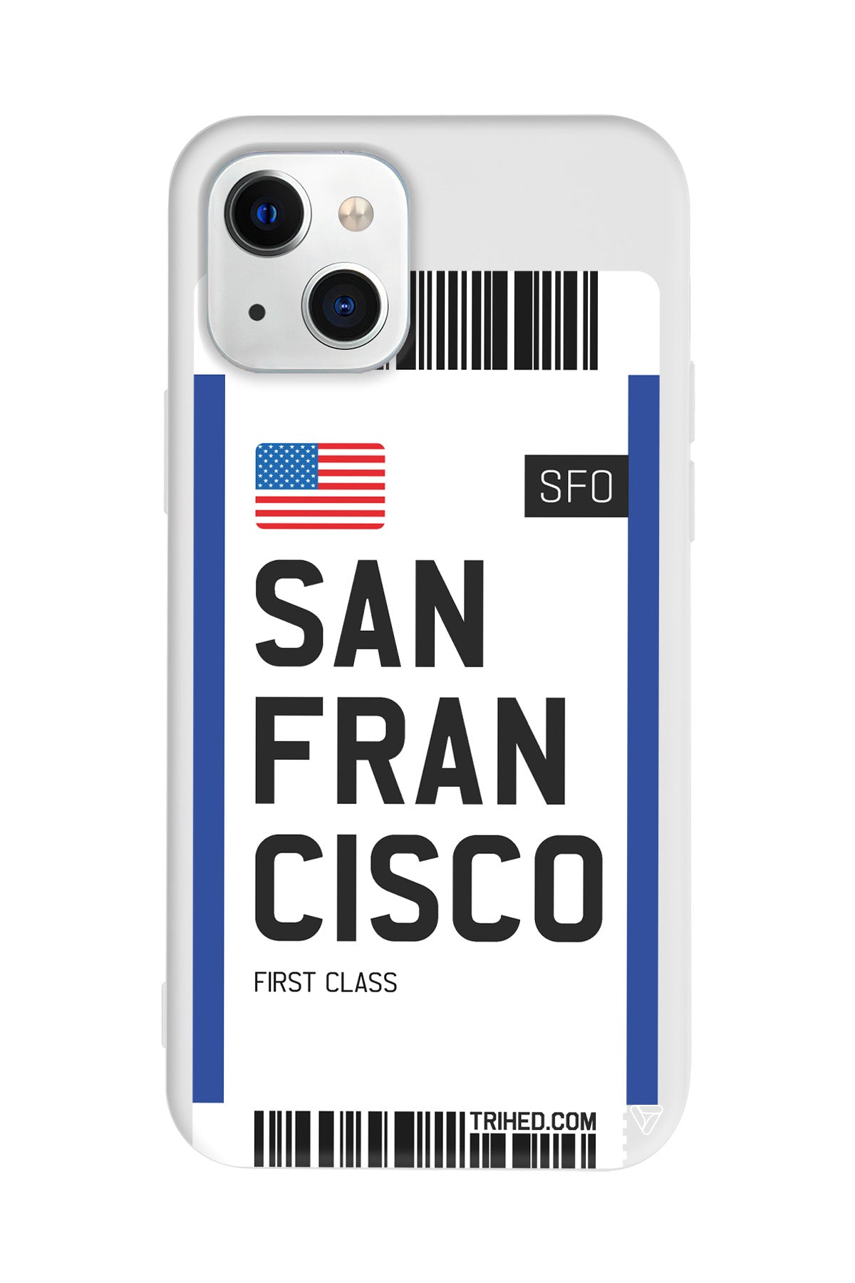 San Francisco Bileti Lansman Model İçi Kadife Silikon Telefon Kılıfı