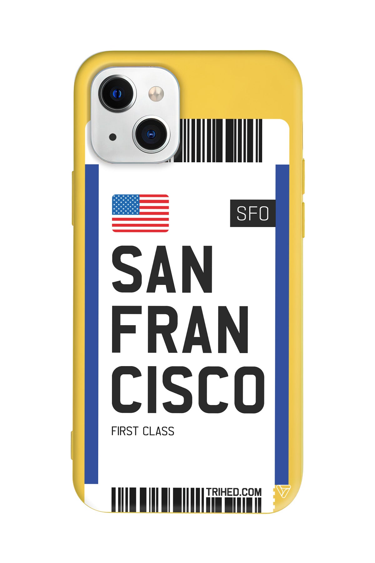 San Francisco Bileti Lansman Model İçi Kadife Silikon Telefon Kılıfı