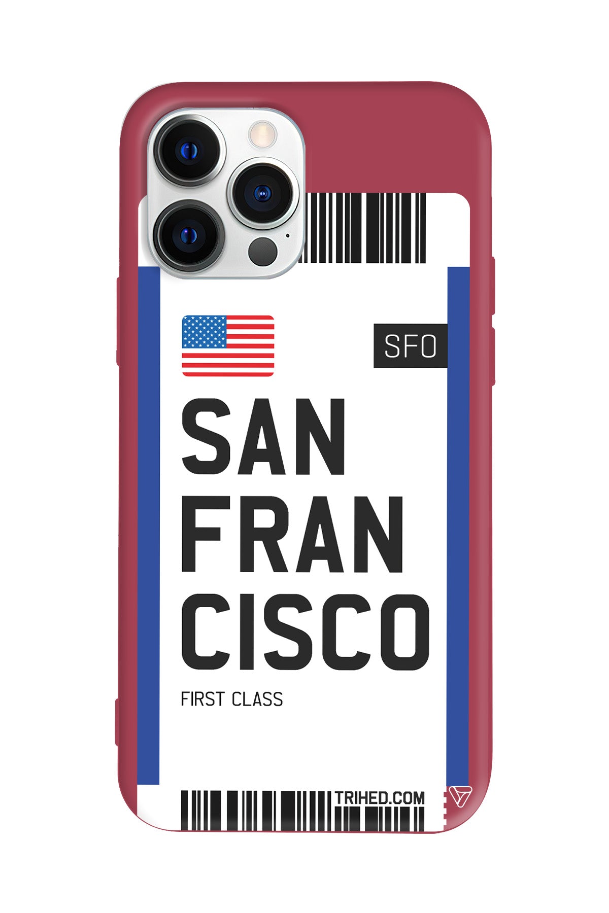 San Francisco Bileti Lansman Model İçi Kadife Silikon Telefon Kılıfı