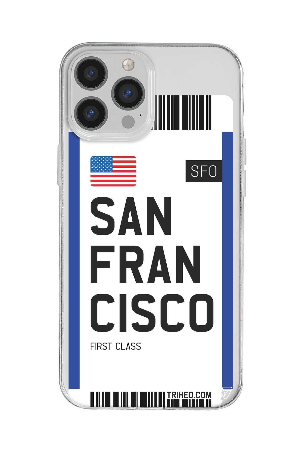 San Francisco Bileti Lansman Model İçi Kadife Silikon Telefon Kılıfı