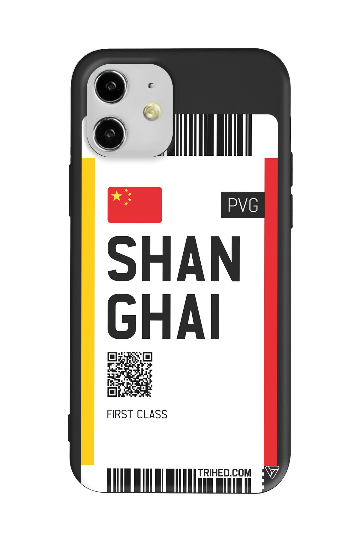 Shanghai Bileti Lansman Model İçi Kadife Silikon Telefon Kılıfı