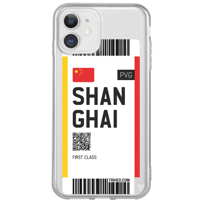 Shanghai Bileti Lansman Model İçi Kadife Silikon Telefon Kılıfı