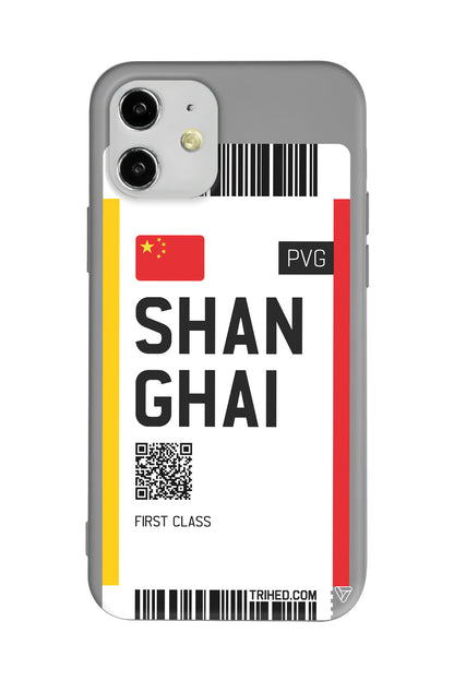 Shanghai Bileti Lansman Model İçi Kadife Silikon Telefon Kılıfı