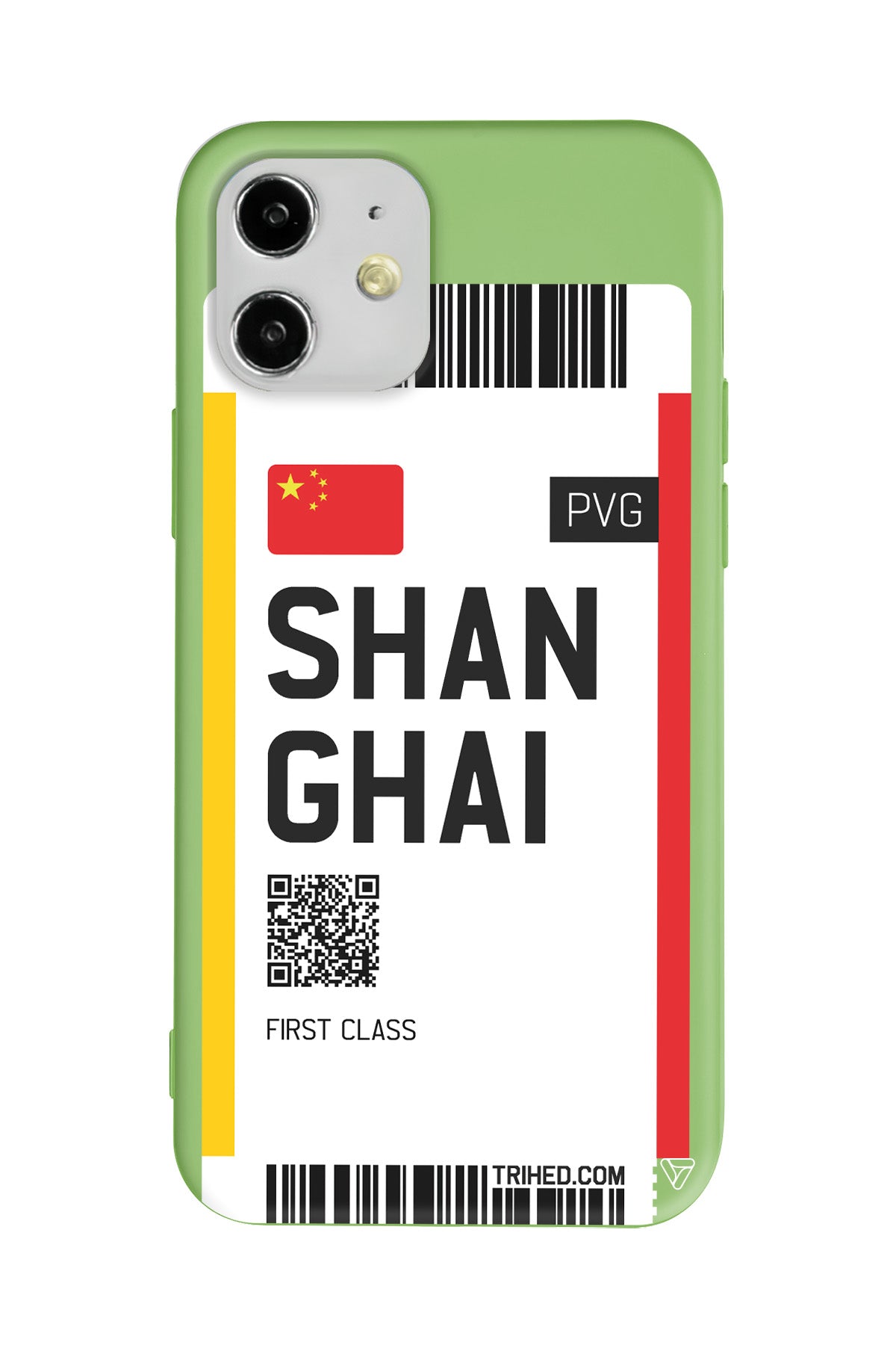 Shanghai Bileti Lansman Model İçi Kadife Silikon Telefon Kılıfı