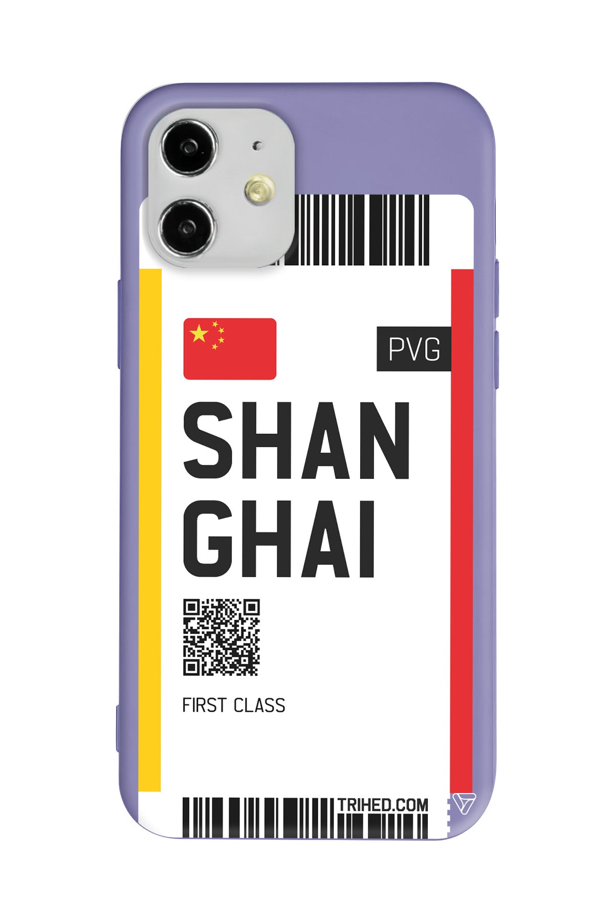 Shanghai Bileti Lansman Model İçi Kadife Silikon Telefon Kılıfı