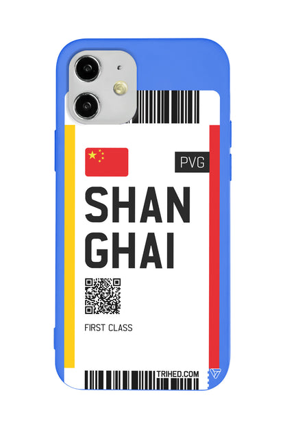 Shanghai Bileti Lansman Model İçi Kadife Silikon Telefon Kılıfı