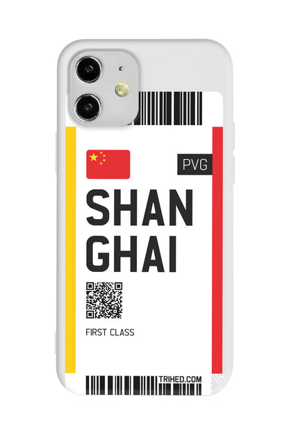 Shanghai Bileti Lansman Model İçi Kadife Silikon Telefon Kılıfı