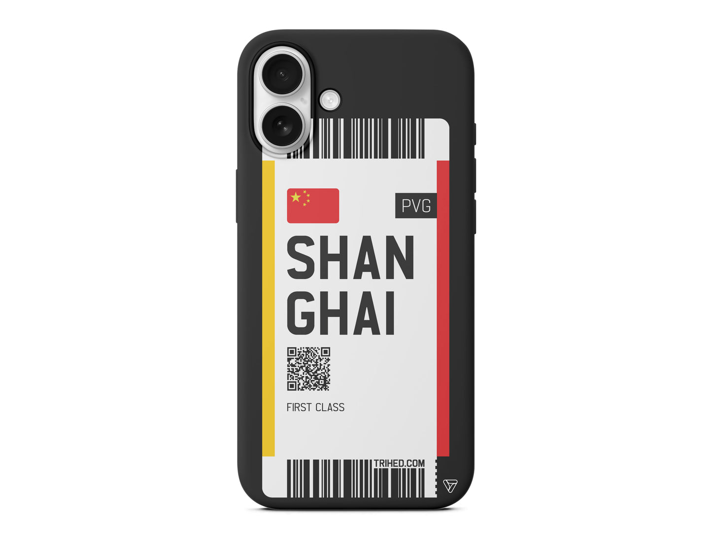 Shanghai Bileti Lansman Model İçi Kadife Silikon Telefon Kılıfı